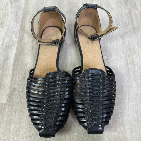 Seychelles Just A Girl Ankle Strap Sandals in Black Size 9.5 - Picture 2 of 8